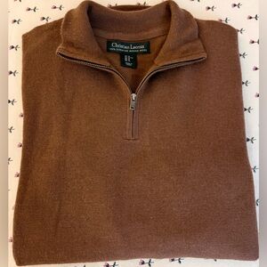 Christian Lacroix Men’s Extra Fine Merino Wool Sweater – Brown – Size XL